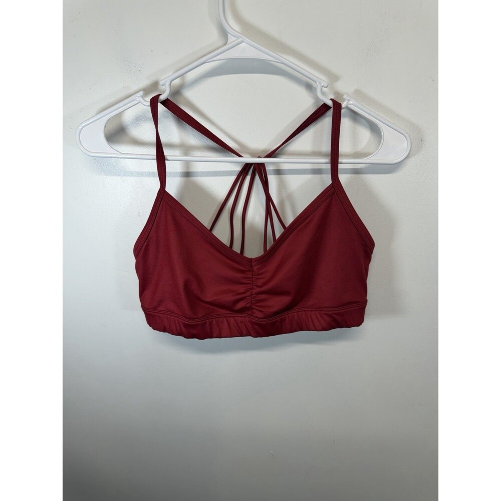 Alo Yoga  Women’s Sport Bra Activewear Interlace Strappy Red Sz M